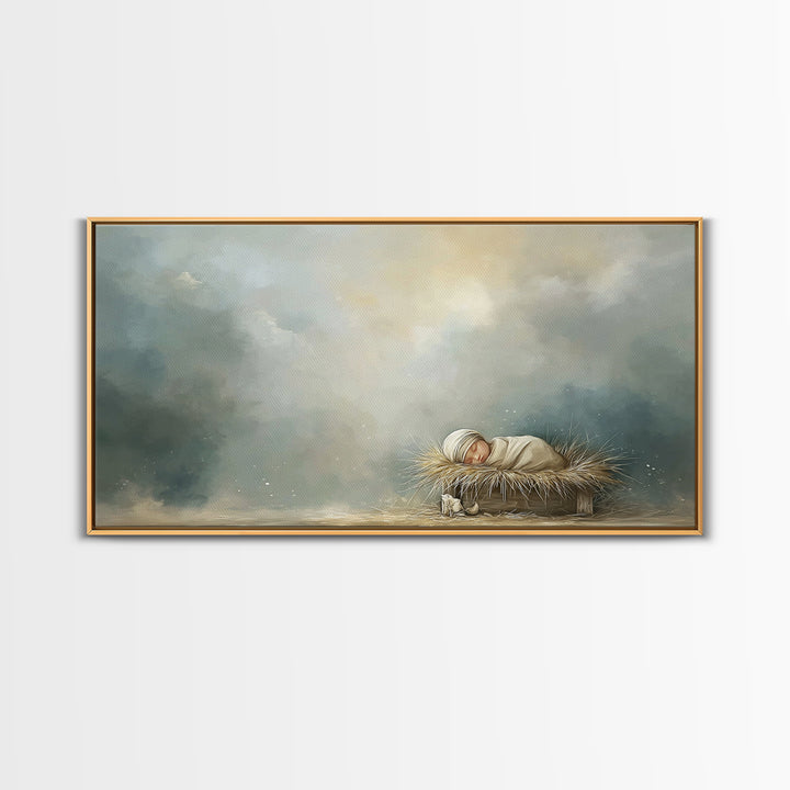 Gentle Kingdom – Framed Canvas Print – Christian Wall Art – Christian Art Canvas – Jesus Painting – Modern Christian Art – Christian Decor