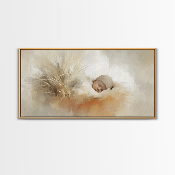 Holy Child – Framed Canvas Print – Christian Christmas Art – Christian Wall Art – Christmas Art Prints – Christian Art Canvas – Christmas D