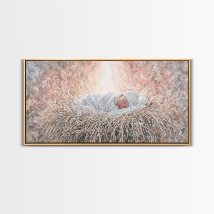 Light Of Bethlehem – Framed Canvas Print – Christmas Wall Art – Christian Art Canvas – Framed Christmas Art – Jesus Christmas Art – Christi