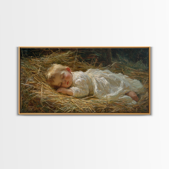 Heavenly Rest – Framed Canvas Print – Christian Christmas Art – Christian Wall Art – Christmas Art Prints – Framed Christmas Art – Christia