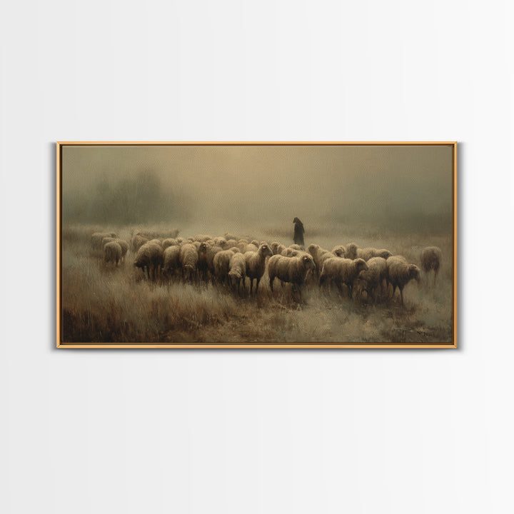 Dawn Shepherd – Framed Canvas Print – Christian Painting – Christian Art Canvas – Moody Christian Art – Christian Wall Art – Large Christia