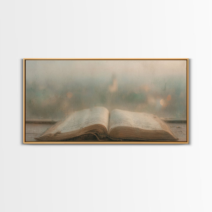 Ancient Pages – Framed Canvas Print – Christian Art Canvas – Christian Wall Art – Vintage Christian Art – Christian Gift – Christian Art Pr