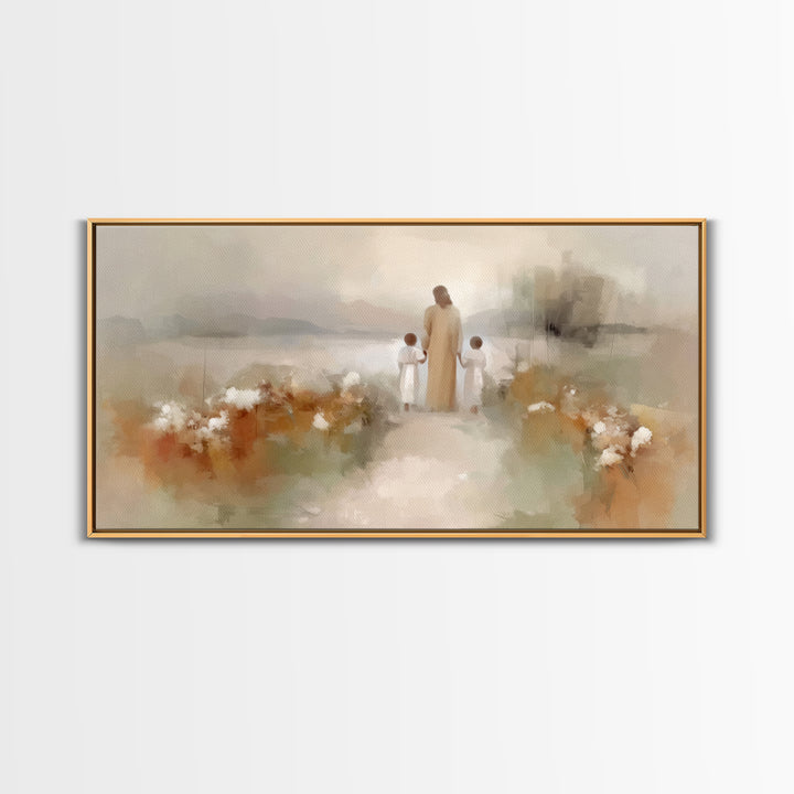 Path Of Grace – Framed Canvas Print – Christian Wall Art – Jesus Painting – Christian Art Canvas – Christian Decor – Modern Christian Art