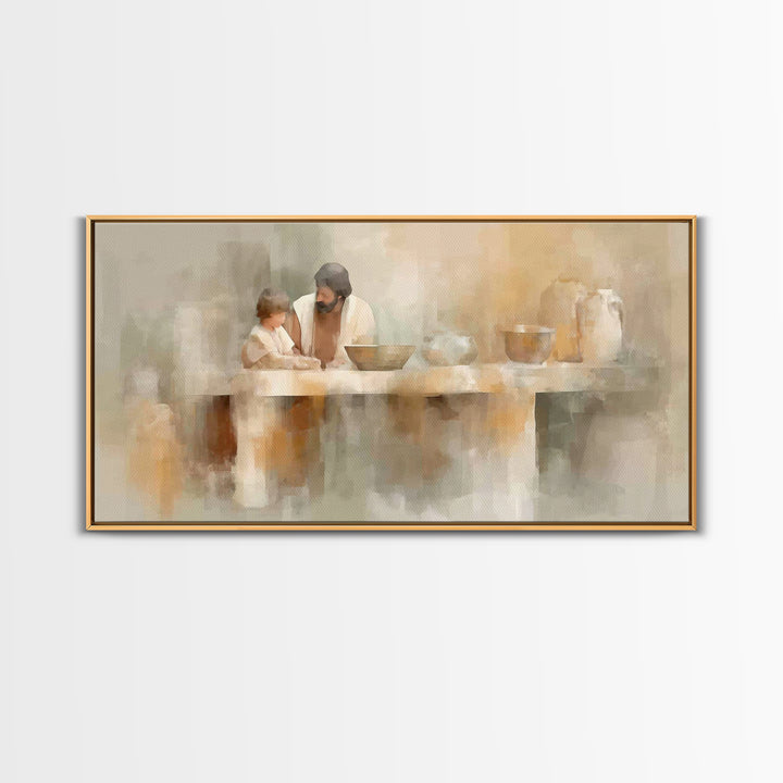 Gentle Hands Of Hope – Framed Canvas Print – Christian Art Canvas – Jesus Painting – Christian Wall Art – Christian Decor – Subtle Christia
