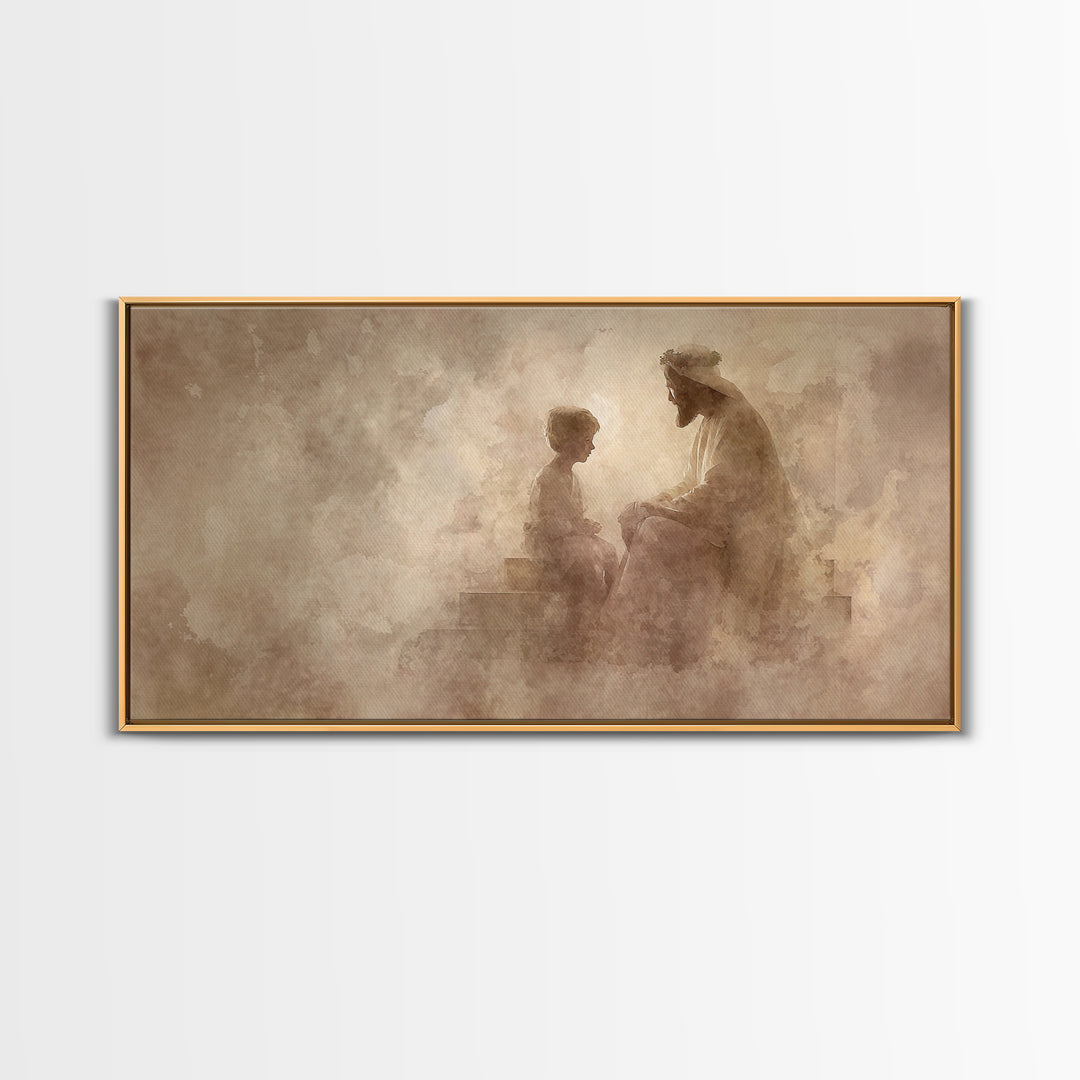 Radiant Salvation – Framed Canvas Print – Christian Wall Art – Christian Art Canvas – Jesus Painting – Christian Decor – Christian Christma