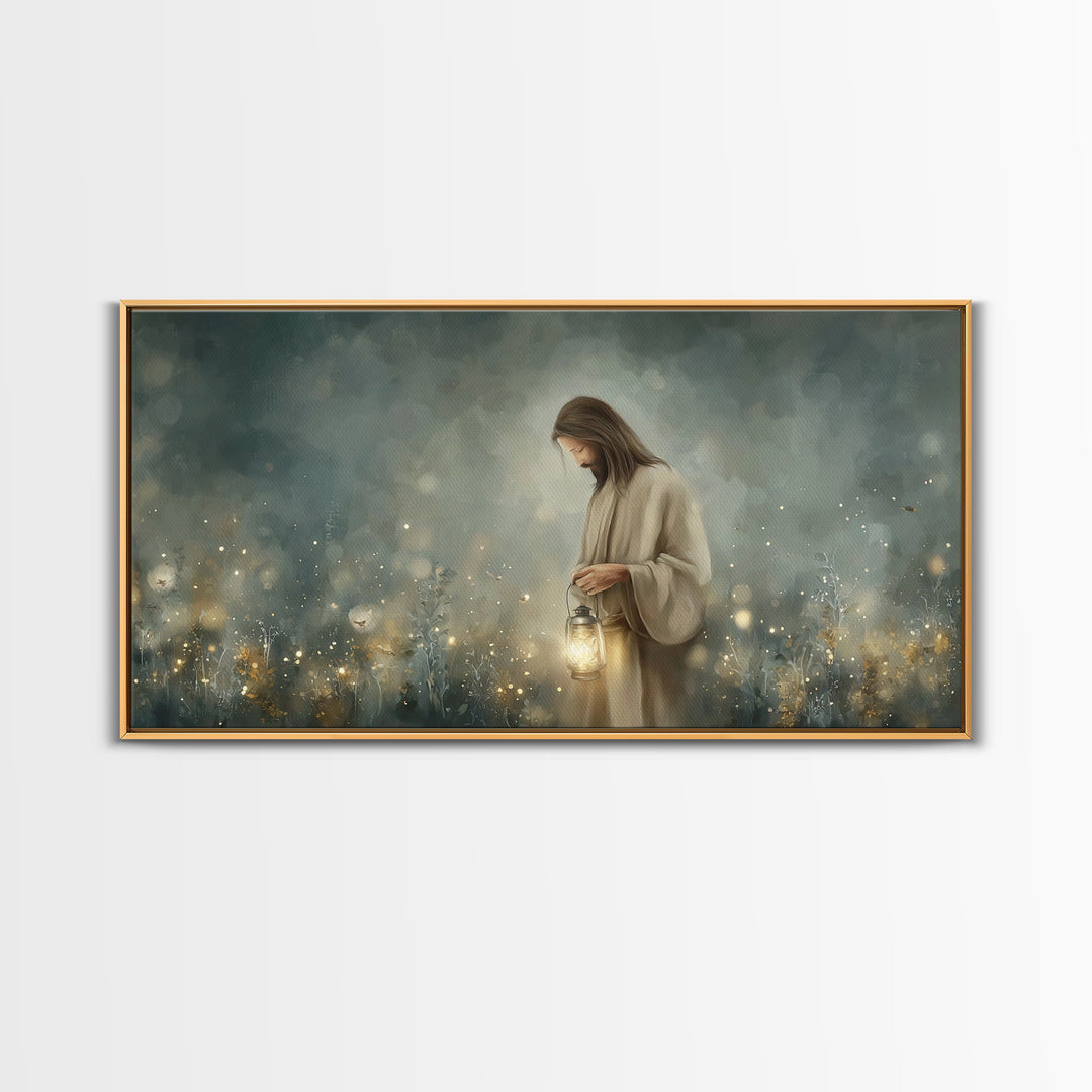 Field Of Wonder | Framed Canvas Print | Christian Art Canvas | Jesus Painting | Christian Wall Art | Christian Decor | Modern Christian Art