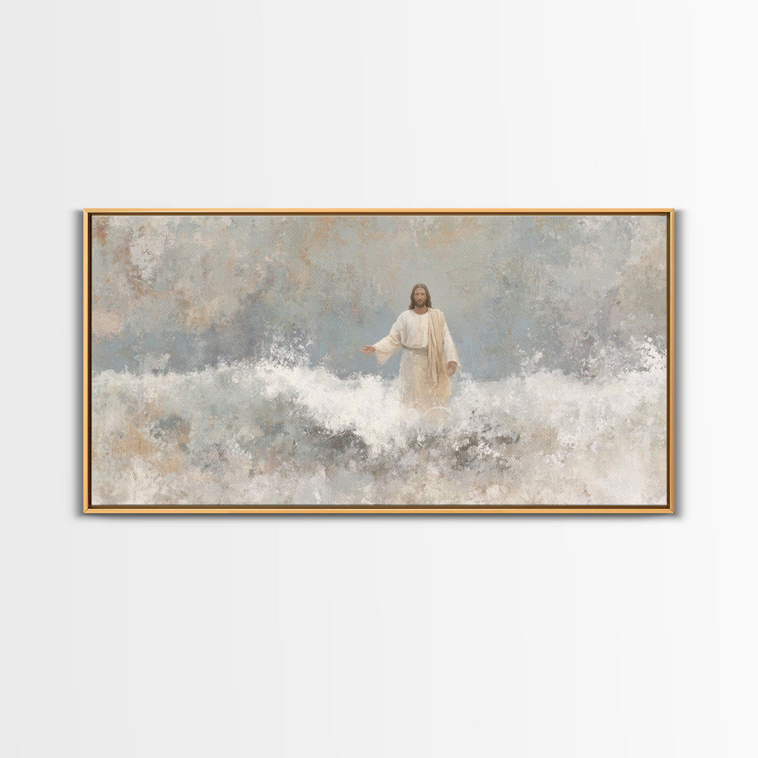 Sacred Light – Framed Canvas Print – Christian Wall Art – Christian Art Canvas – Jesus Painting – Christian Decor – Unique Christian Art