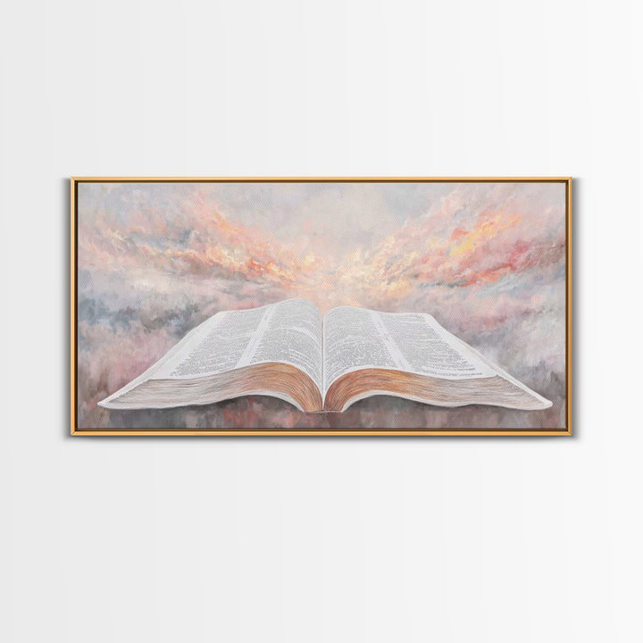 Graceful Word, Framed Canvas Print, Christian Wall Art, Christian Art Canvas, Christian Decor, Subtle Christian Art, Christian Christmas Ar