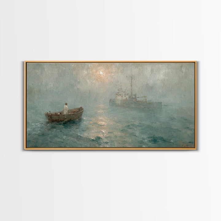 Harbor Of Peace – Framed Canvas Print – Christian Wall Art – Jesus Painting – Christian Art Canvas – Moody Christian Art – Christian Decor