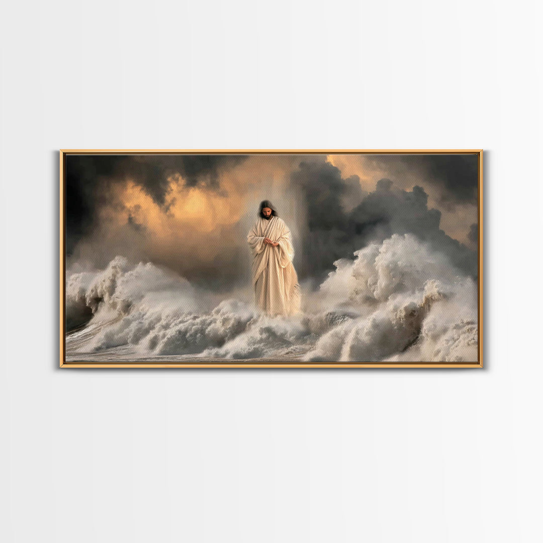 Heavenly Horizon – Framed Canvas Print – Christian Art Canvas – Jesus Painting – Christian Christmas Art – Subtle Christian Art – Christian