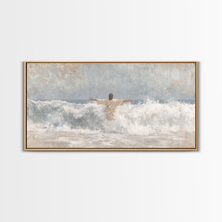 Radiant Messiah – Framed Canvas Print – Christian Art Print – Christian Christmas Art – Jesus Painting – Vintage Christian Art – Christian