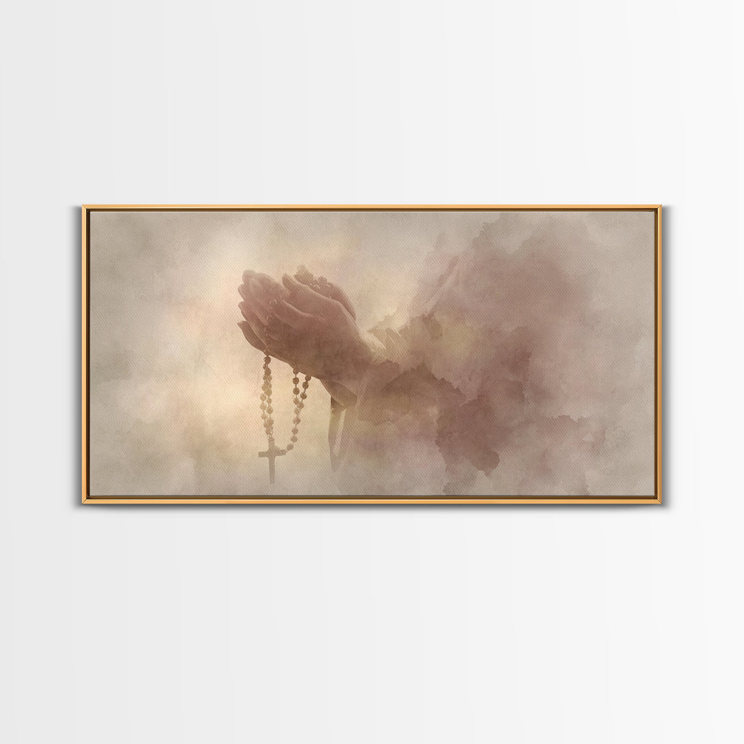 Sacred Reading – Framed Canvas Print – Christian Art Canvas – Christian Wall Art – Christian Christmas Art – Christian Decor – Modern Chris