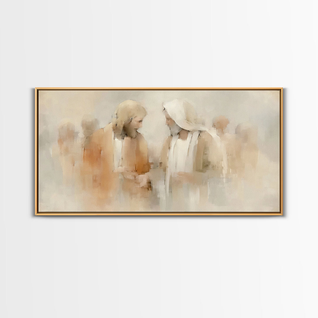 Sacred Counsel – Framed Canvas Print – Christian Art Canvas – Jesus Painting – Christian Wall Art – Christian Christmas