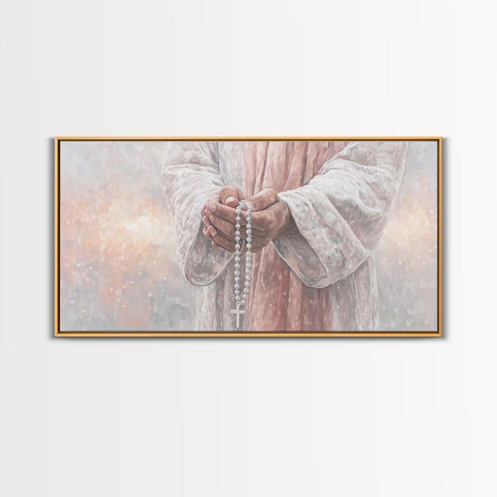 Merciful Hands | Framed Canvas Print | Christian Wall Art | Christian Art Canvas | Christian Decor | Christian Art Gift | Modern Christian