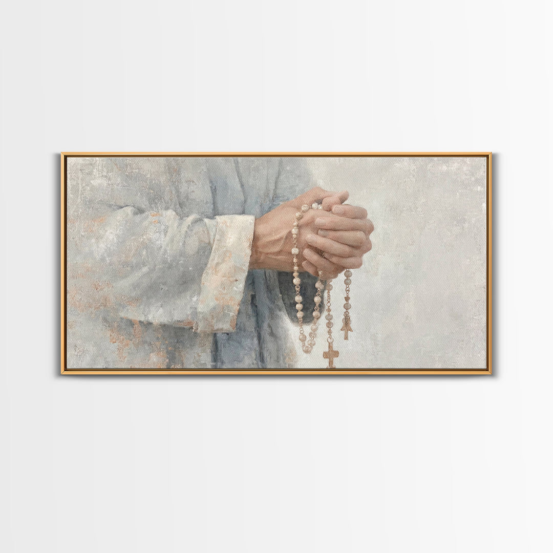 Hands Of Mercy – Framed Canvas Print – Christian Wall Art – Christian Art Canvas – Christian Decor – Modern Christian Art – Christian Art G