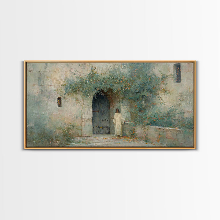 Quiet Calling, Framed Canvas Print, Christian Wall Art, Christian Art Canvas, Jesus Painting, Moody Christian Art, Christian Home Decor