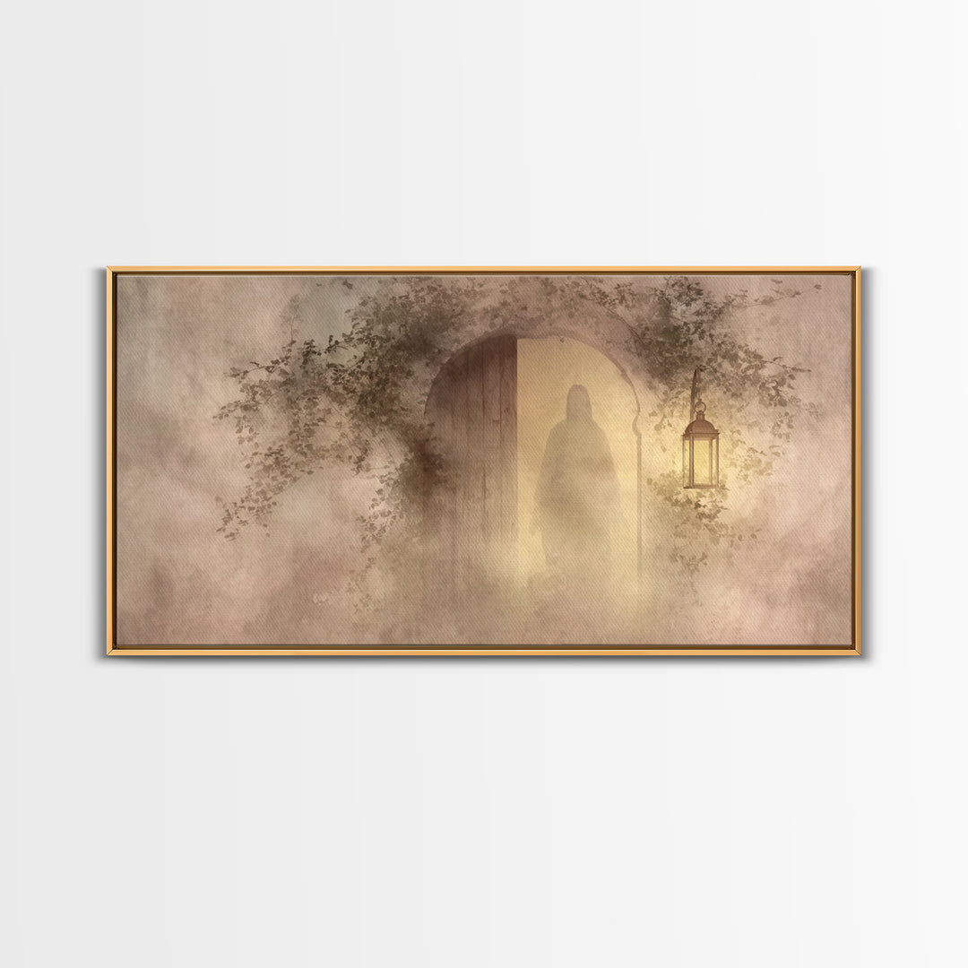 Holy Invitation, Framed Canvas Print, Christian Art Canvas, Christian Wall Art, Jesus Painting, Minimalist Christian Art, Christian Gift Id