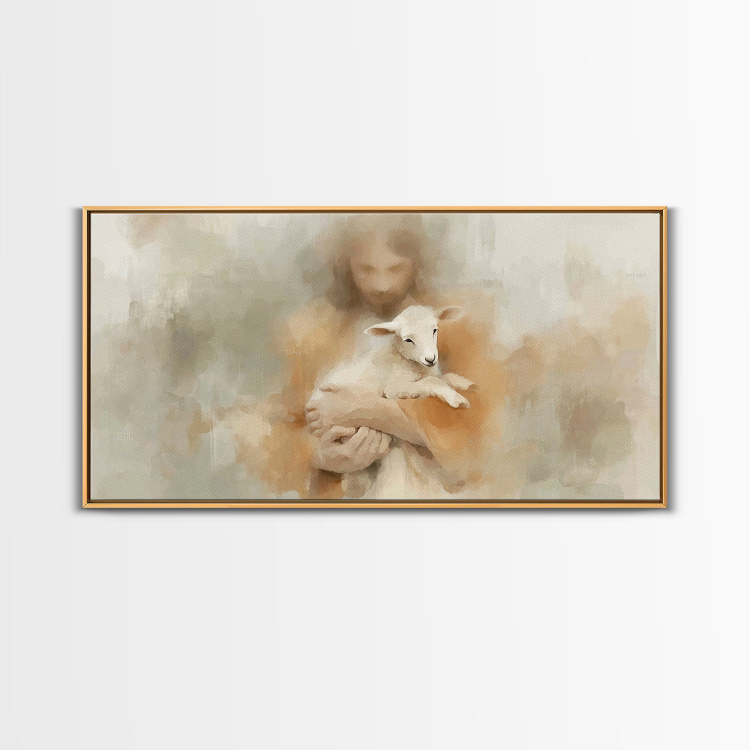Arms Of Grace – Framed Canvas Print – Christian Art Canvas – Jesus Painting – Subtle Christian Art – Christian Wall Art – Christmas Art Pri