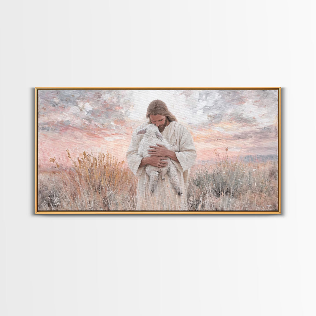 Light Of Compassion – Framed Canvas Print – Christian Wall Art – Jesus Painting – Christian Art Canvas – Vintage Christian Art – Christmas