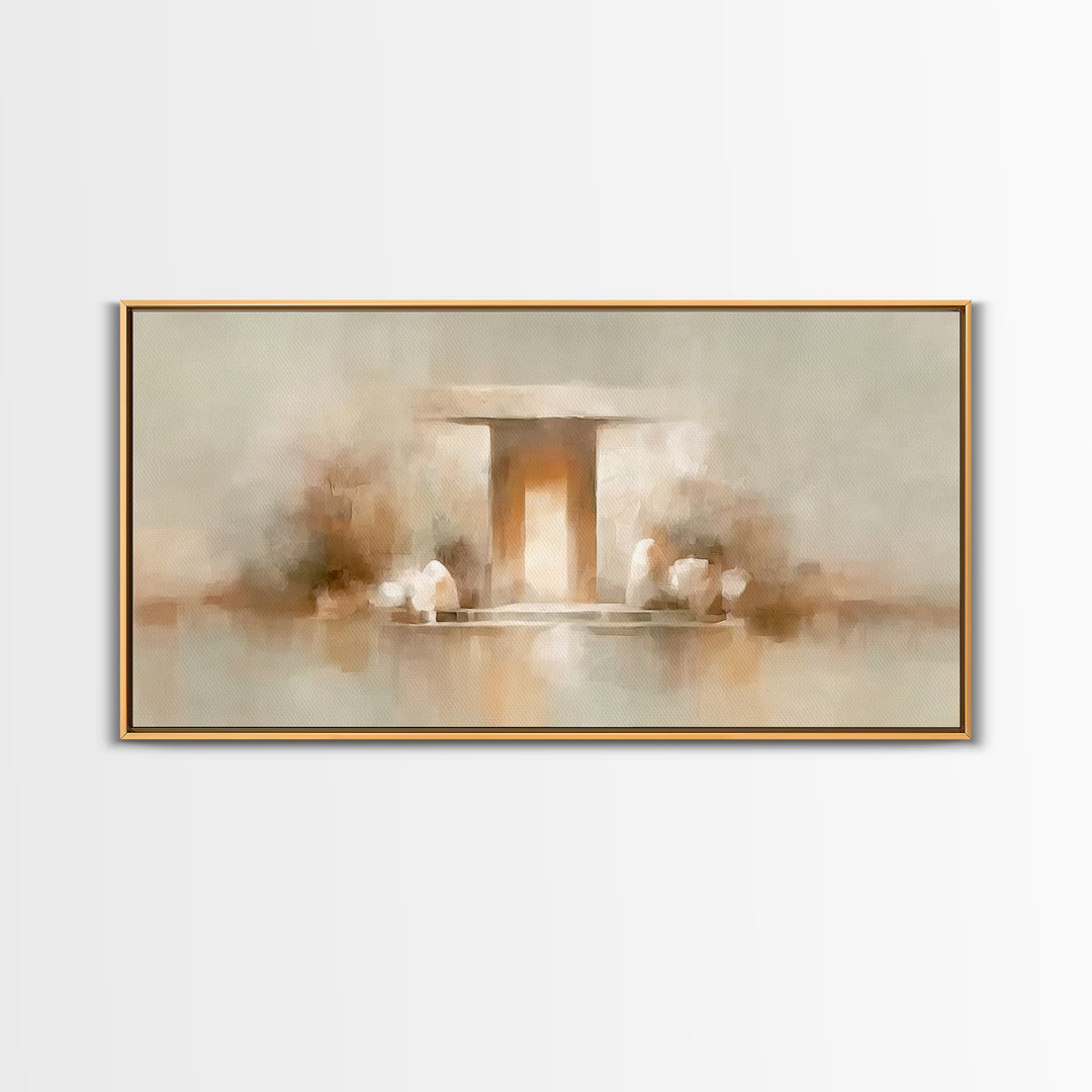 Radiant Tomb – Framed Canvas Print – Christian Art Canvas – Christian Wall Art – Jesus Painting – Christian Christmas Art – Christian Decor