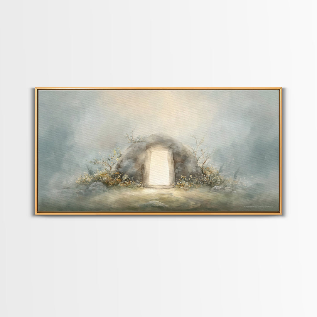 Eternal Dawn | Framed Canvas Print | Christian Art | Christian Wall Art | Jesus Painting | Large Christian Art | Christmas Art