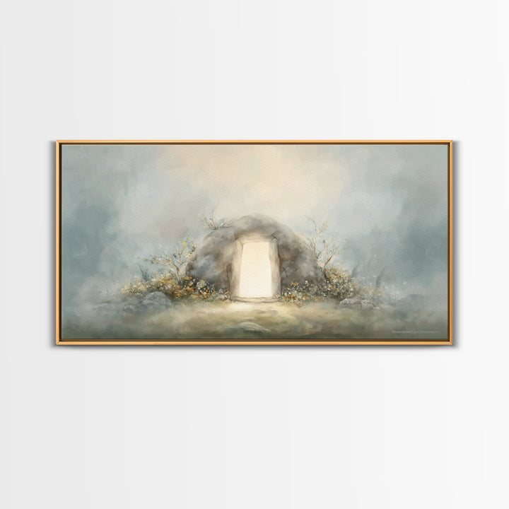 Eternal Dawn | Framed Canvas Print | Christian Art | Christian Wall Art | Jesus Painting | Large Christian Art | Christmas Art