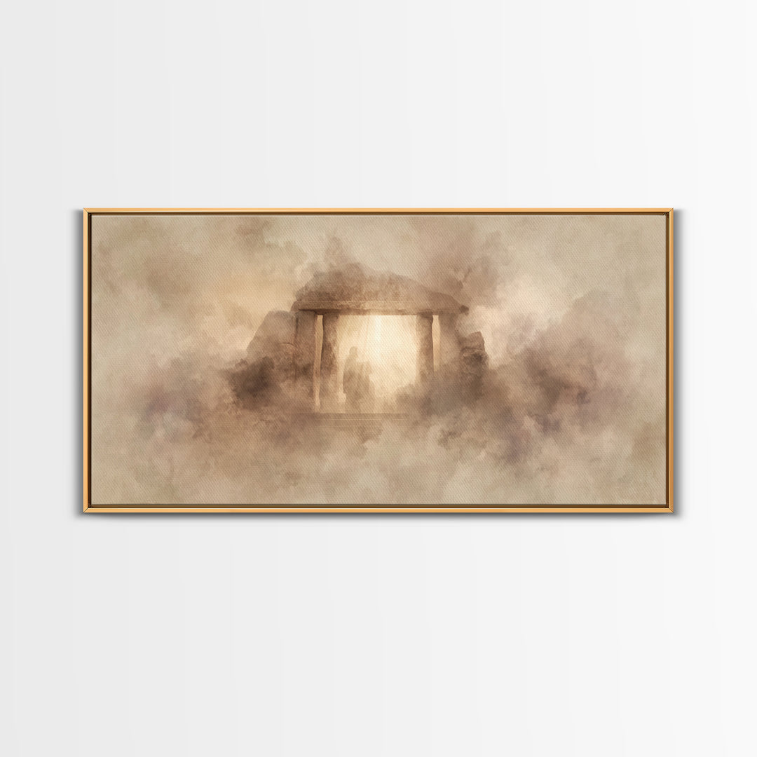 Holy Ascent | Framed Canvas Print | Christian Art Canvas | Christian Wall Art | Jesus Painting | Christian Christmas Art | Christian Gift