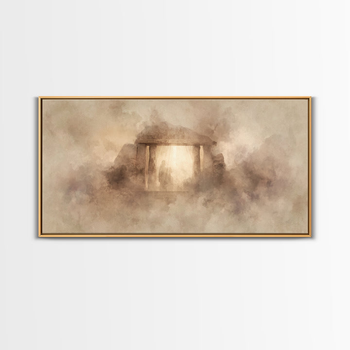 Holy Ascent | Framed Canvas Print | Christian Art Canvas | Christian Wall Art | Jesus Painting | Christian Christmas Art | Christian Gift