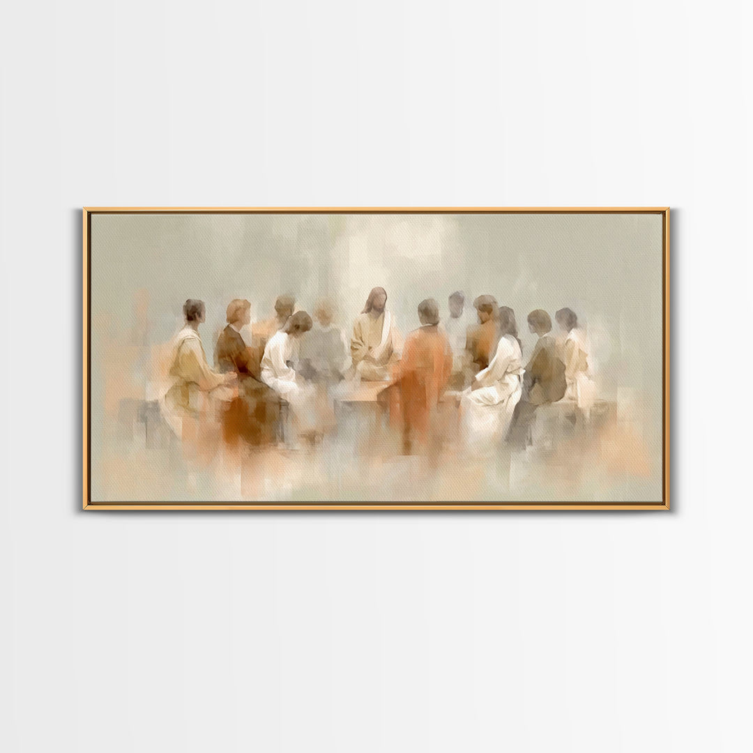 Table Of Light | Framed Canvas Print | Christian Art Canvas | Christian Wall Art | Jesus Painting | Minimalist Christian Art | Christian De