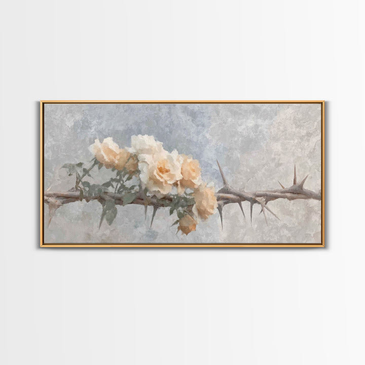 Crown Of Hope | Framed Canvas Print | Christian Art Canvas | Christian Wall Art | Christian Decor | Subtle Christian Art | Christian Painti
