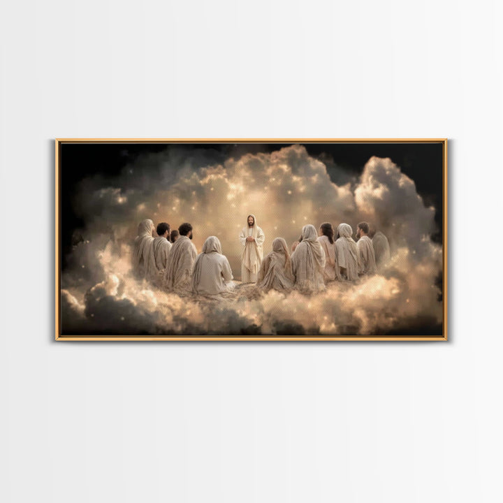 Circle Of Light – Framed Canvas Print – Christian Art Canvas – Jesus Wall Art – Modern Christian Art – Christian Decor – Large Christian Pa