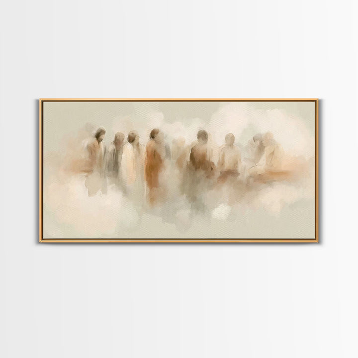 Glory In Gathering – Framed Canvas Print – Christian Wall Art – Jesus Canvas Art – Christian Decoration – Modern Christian Painting – Chris