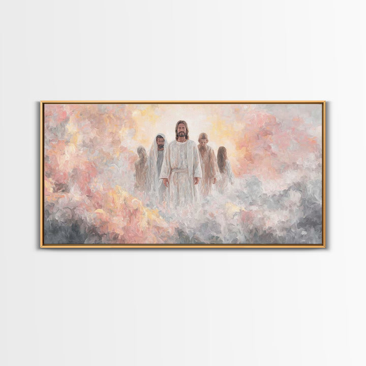 Sacred Assembly – Framed Canvas Print – Christian Art Canvas – Jesus Painting – Christian Art Work – Modern Christian Art – Large Christian