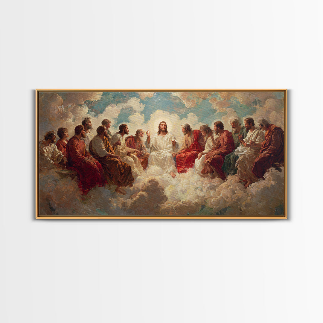 Rising In Radiance – Framed Canvas Print – Christian Wall Art – Jesus Painting Canvas – Christian Art Gift – Christian Christmas Art – Mode