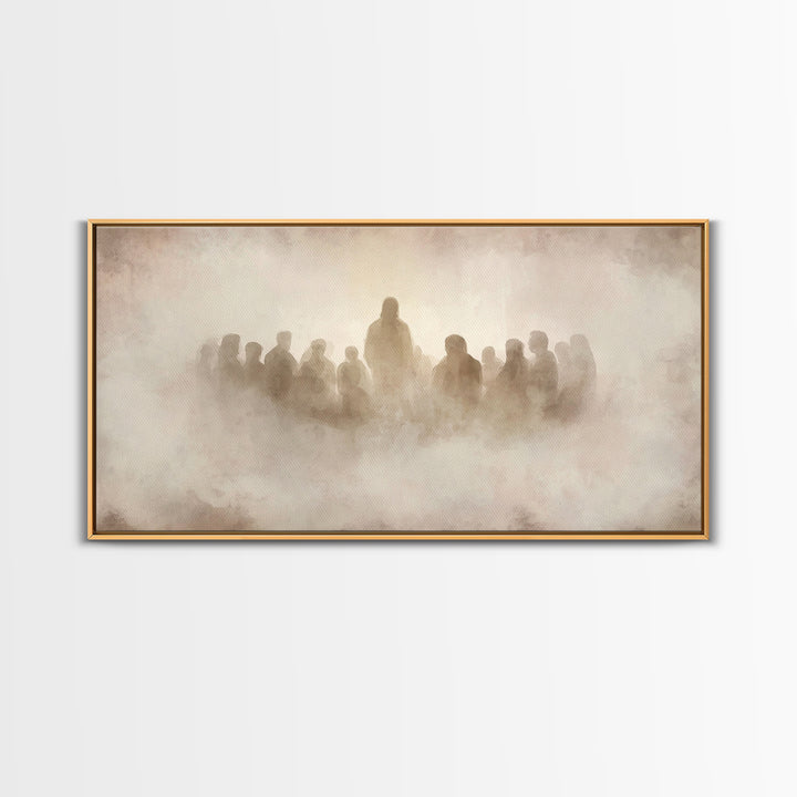 Gathered In Light – Framed Canvas Print – Christian Art Canvas – Christian Wall Art – Jesus Art Print – Christian Decoration – Modern Chris
