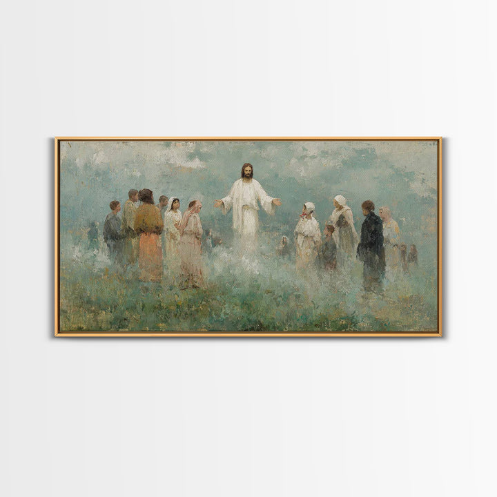 Holy Communion – Framed Canvas Print – Christian Art Print – Christian Wall Art – Jesus Canvas Art – Christian Art Gift – Large Christian P