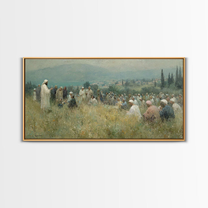 Teachings Of Peace – Framed Canvas Print – Christian Art Canvas – Christian Wall Art – Jesus Painting – Christian Decor – Modern Christian