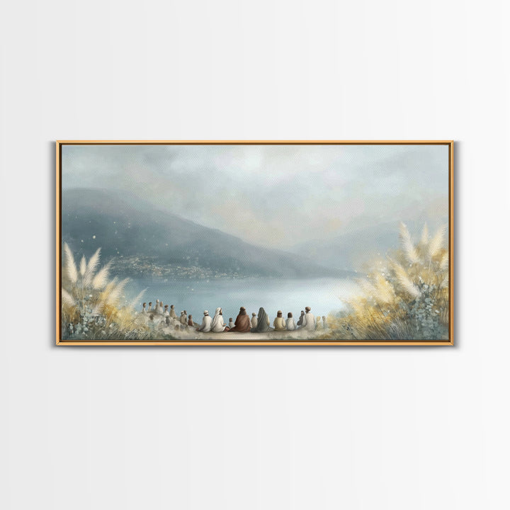Harbor Of Light – Framed Canvas Print – Christian Art Canvas – Christian Wall Art – Jesus Painting – Modern Christian Art – Christmas Art P