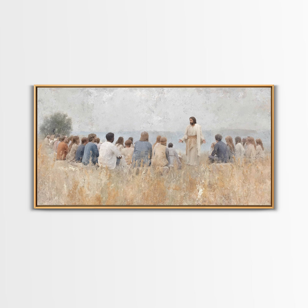 Quiet Revelation – Framed Canvas Print – Christian Art Canvas – Jesus Painting – Moody Christian Art – Christian Wall Art – Christian Chris
