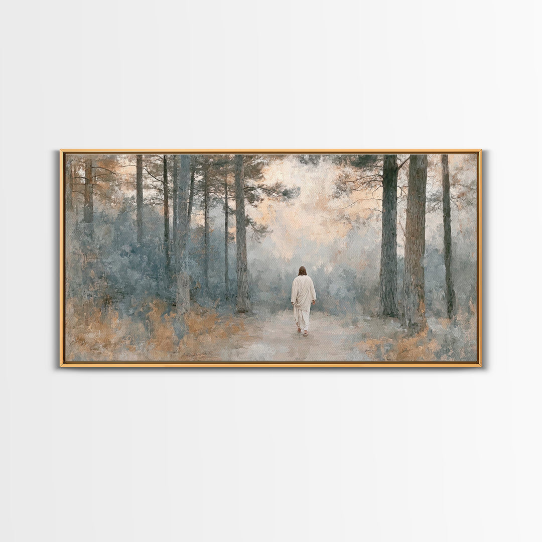 Forest Of Peace – Framed Canvas Print – Christian Art Canvas – Christian Wall Art – Jesus Painting – Subtle Christian Art – Christian Art G