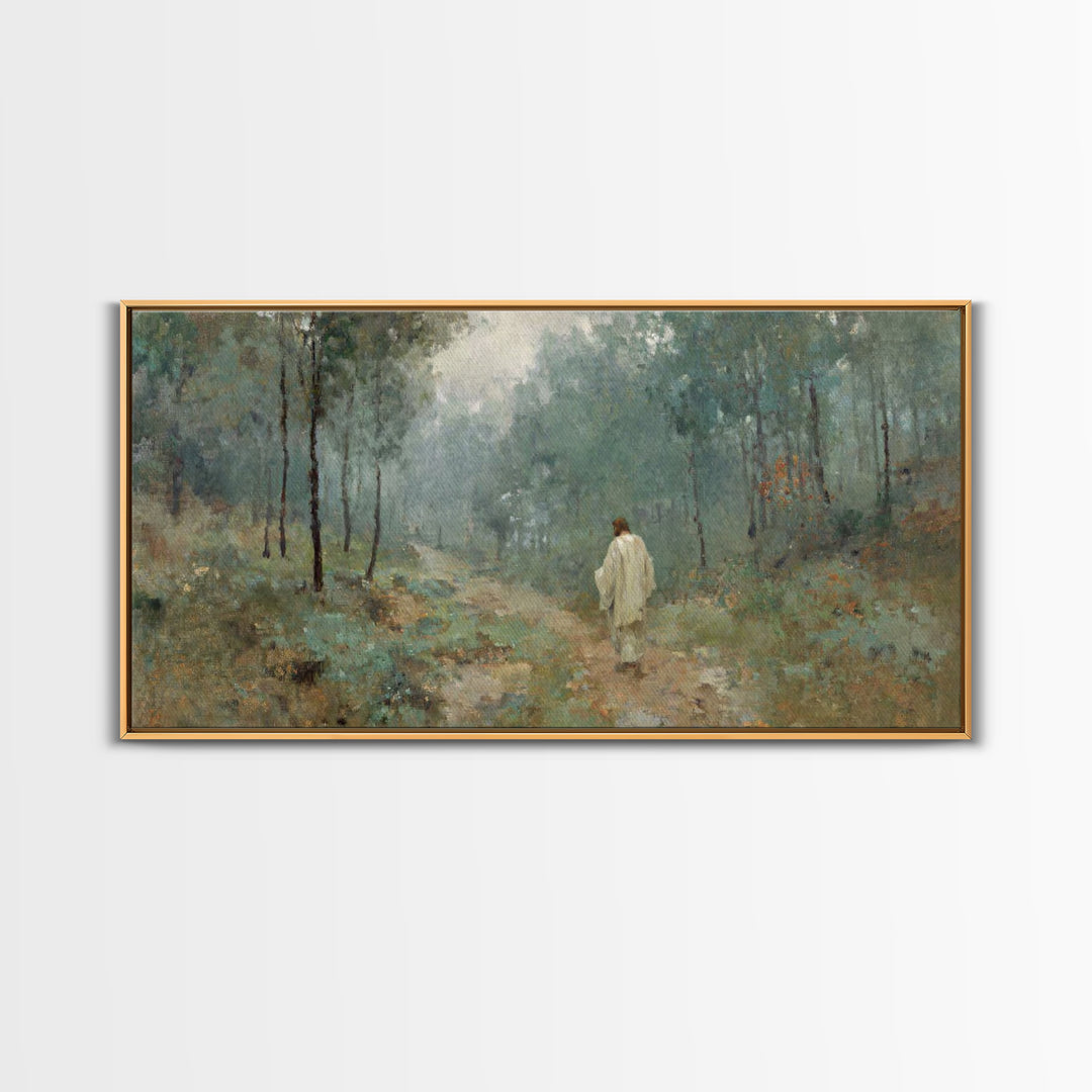 Guided Dawn – Framed Canvas Print – Christian Art Canvas – Large Jesus Painting – Christian Wall Art – Christian Art Print – Subtle Christi