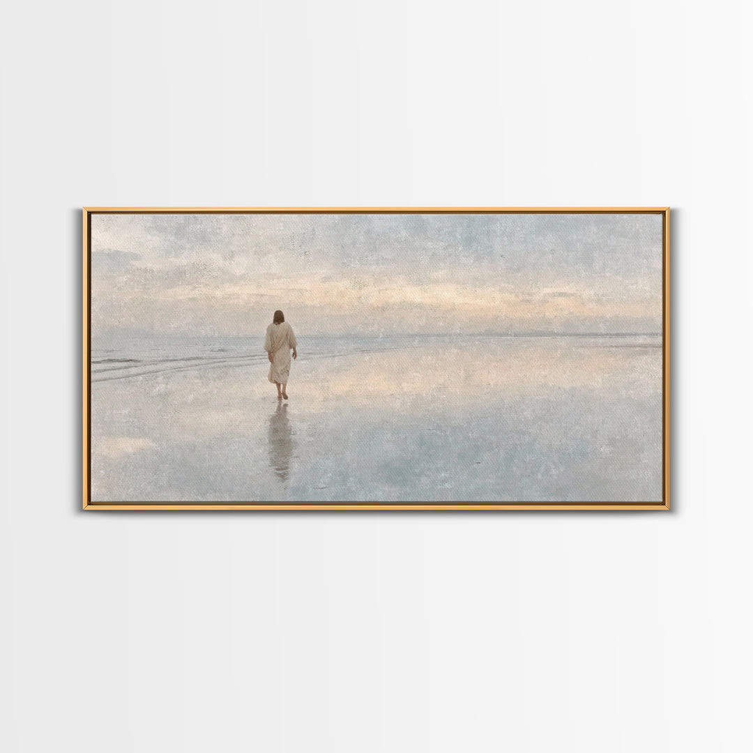 Dawn Of Mercy – Framed Canvas Print – Christian Wall Art – Jesus Painting – Christian Art Canvas – Christian Christmas Art – Christian Gift