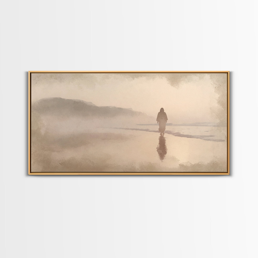 Calm Redeemer – Framed Canvas Print – Christian Art Canvas – Christian Wall Art – Jesus Painting – Christian Christmas Art – Moody Christia