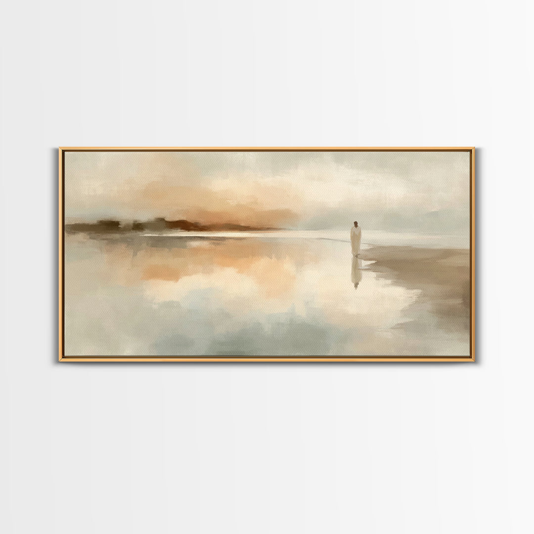 Misty Covenant – Framed Canvas Print – Christian Art – Jesus Painting – Christian Wall Art – Christian Art Canvas – Subtle Christian Art