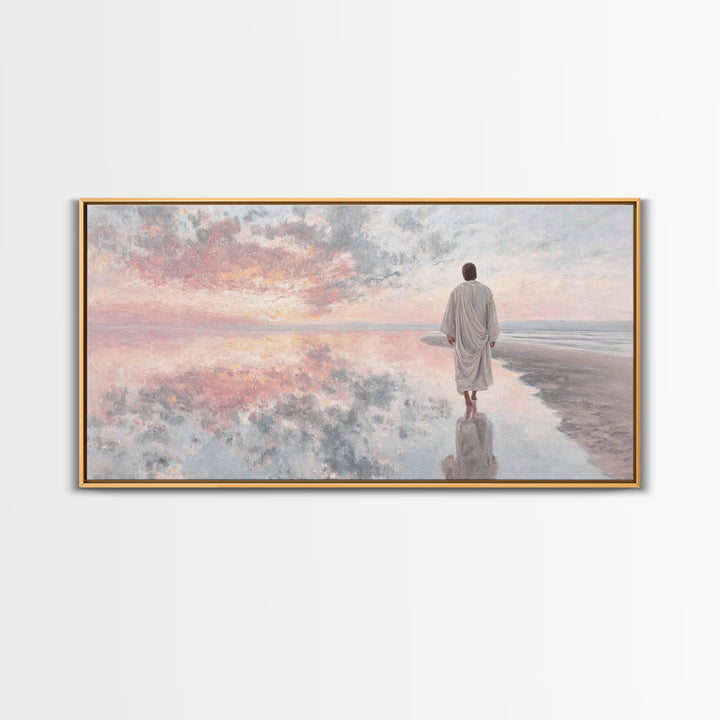 River Of Light – Framed Canvas Print – Christian Wall Art – Christian Art Canvas – Large Christian Art – Jesus Painting – Christmas Art