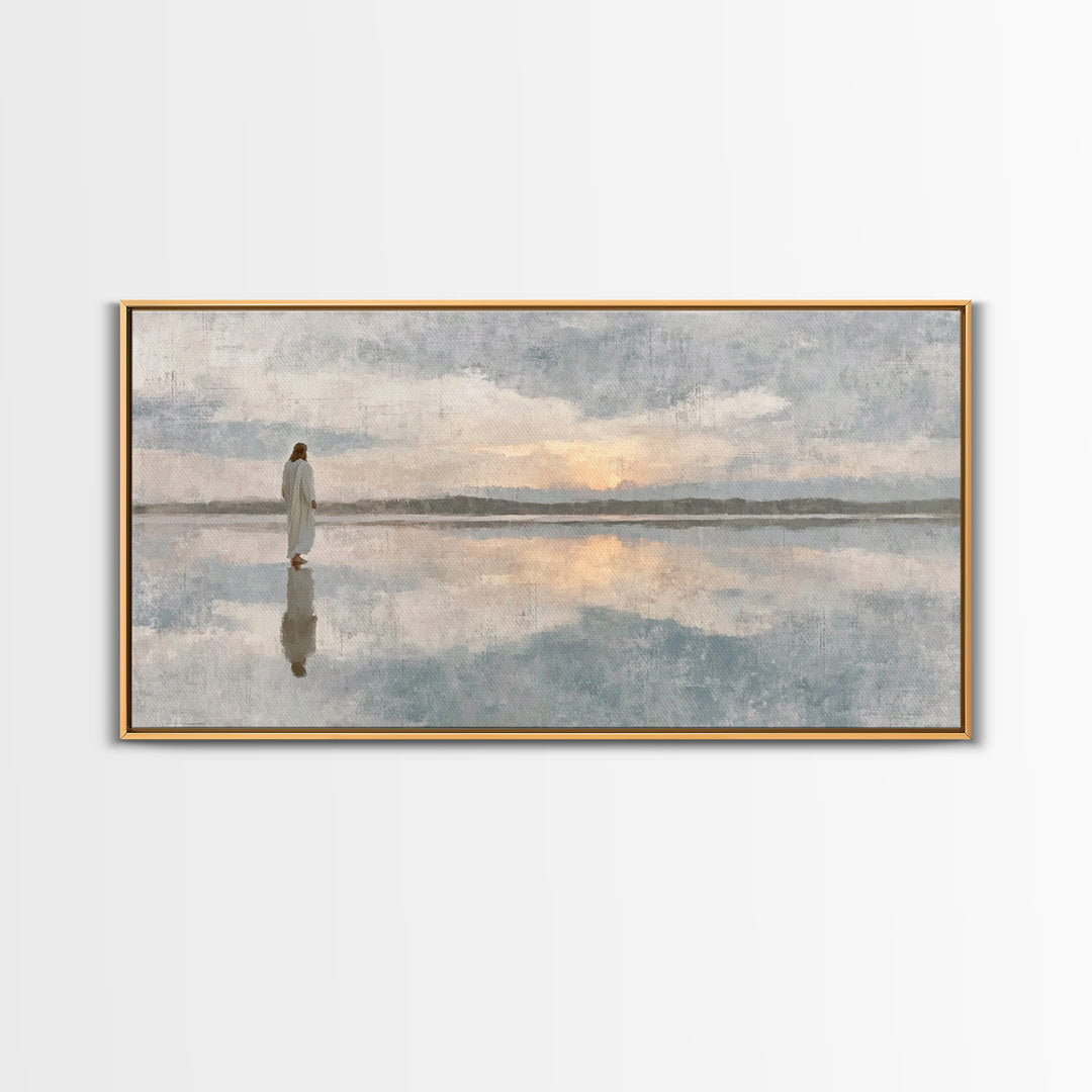 Evening Promise – Framed Canvas Print – Christian Art Canvas – Christian Painting – Jesus Painting – Christmas Art – Christian Wall Art