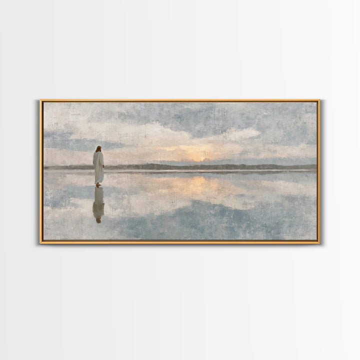 Evening Promise – Framed Canvas Print – Christian Art Canvas – Christian Painting – Jesus Painting – Christmas Art – Christian Wall Art
