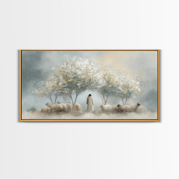Blossom Keep – Framed Canvas Print – Christian Art Print – Christian Art Canvas – Christian Wall Art – Jesus Painting – Modern Christian Pa