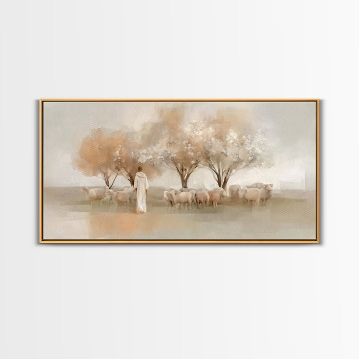 Pasture Bloom – Framed Canvas Print – Christian Wall Art – Christian Art Canvas – Christian Painting – Subtle Christian Paintings – Christi