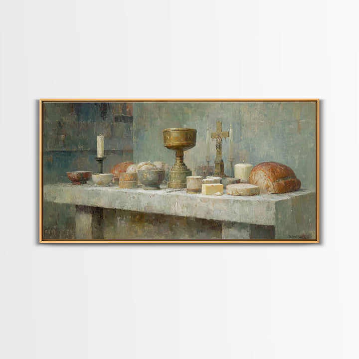 Sanctuary Offering, Framed Canvas Print, Christian Wall Art, Christian Art Canvas, Moody Christian Art, Christian Painting, Christian Chris